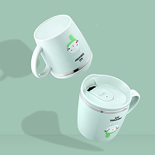 Valueder Kids Learning Cup splash-resistant lid for cleaner use, no metallic aftertaste.