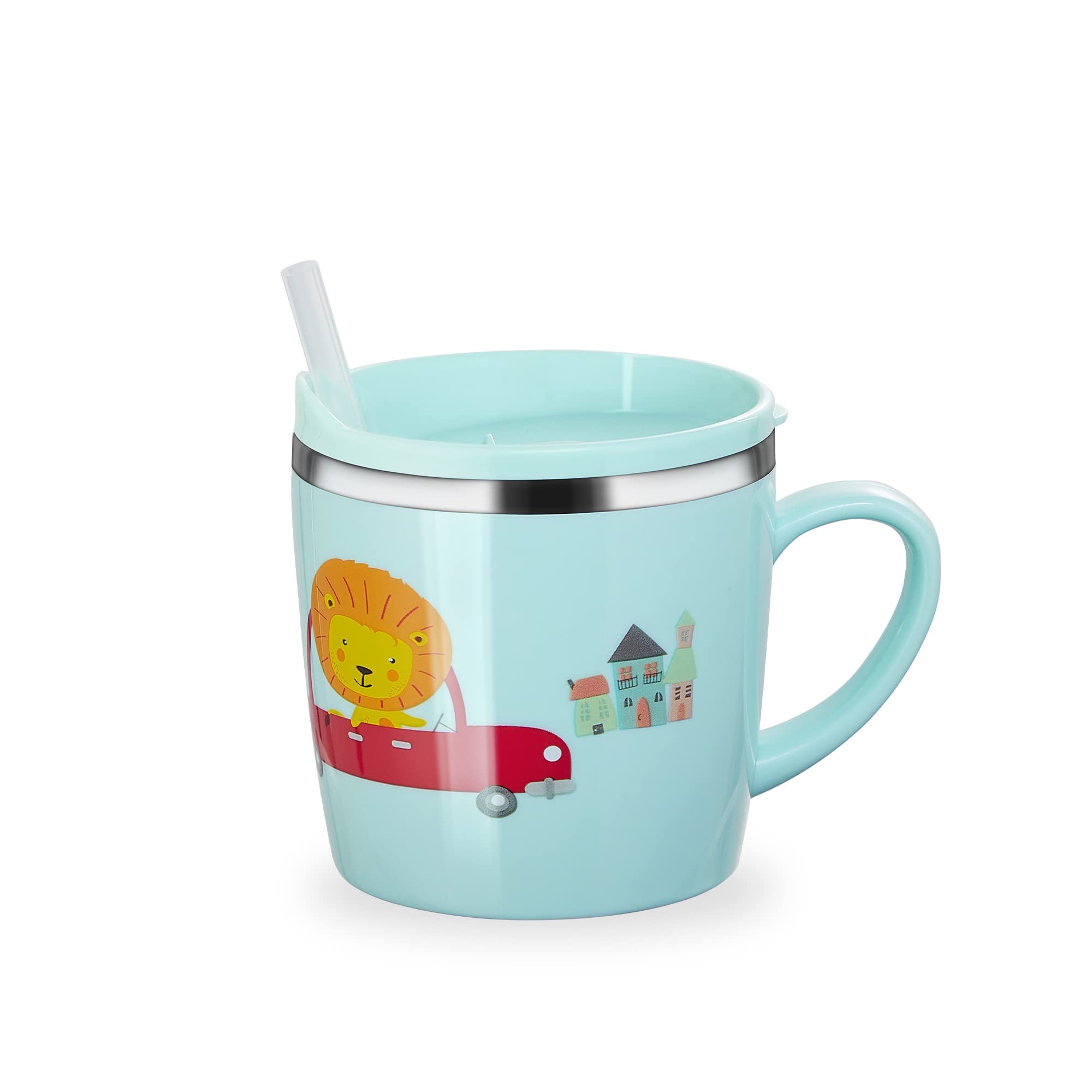 Valueder lion cup 7oz offers kid-friendly self-feeding with engaging lion design for fun sipping.