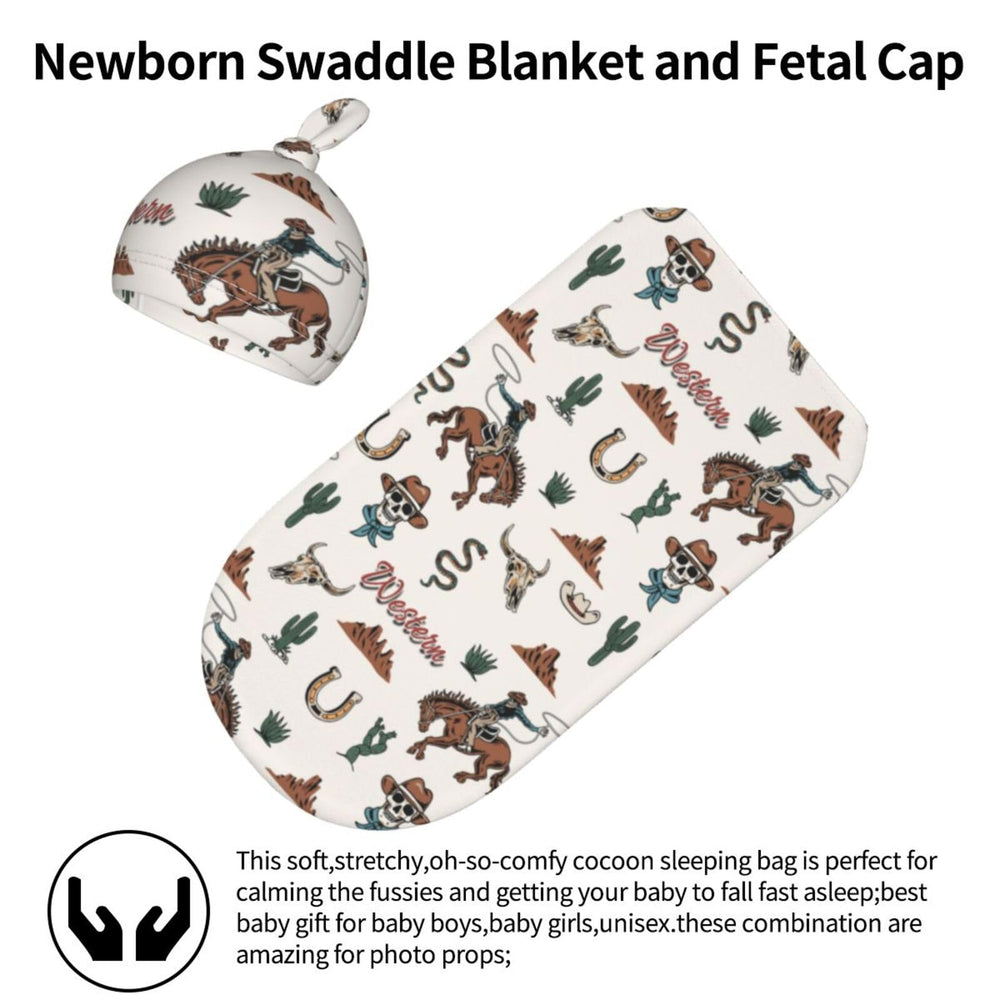 Valvphora Swaddle Hat Set on baby for cozy sleep prep