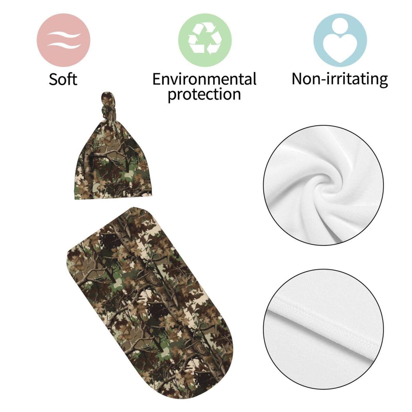 Valvphora swaddle close-up fabric emphasizes breathable cotton-poly blend.