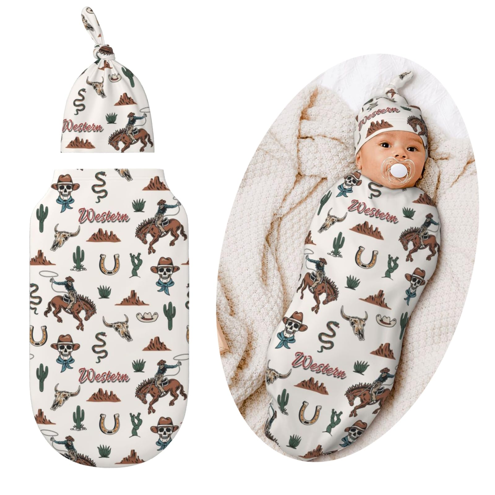 Valvphora Western Swaddle Blanket close-up weave for soft newborn comfort