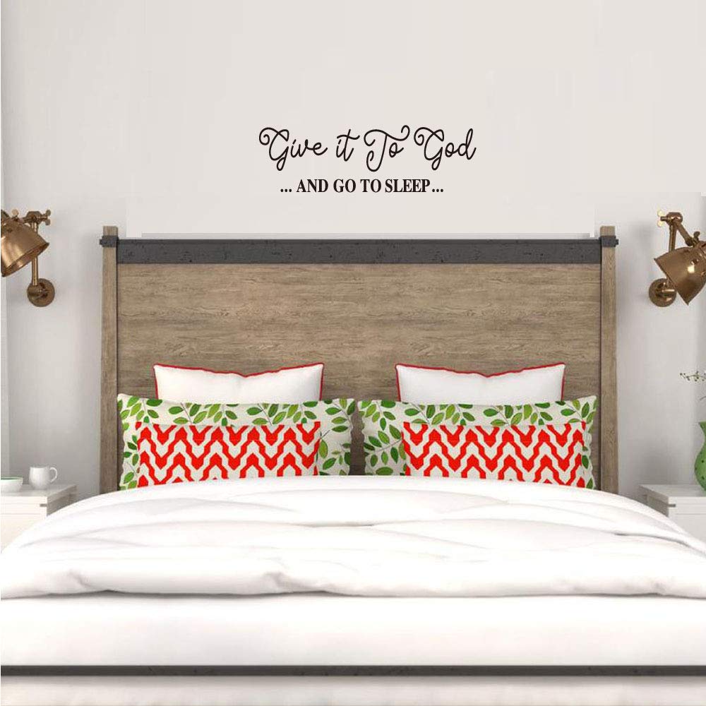 Vancetyno wall decal in a bedroom setup adds inspirational ambiance.