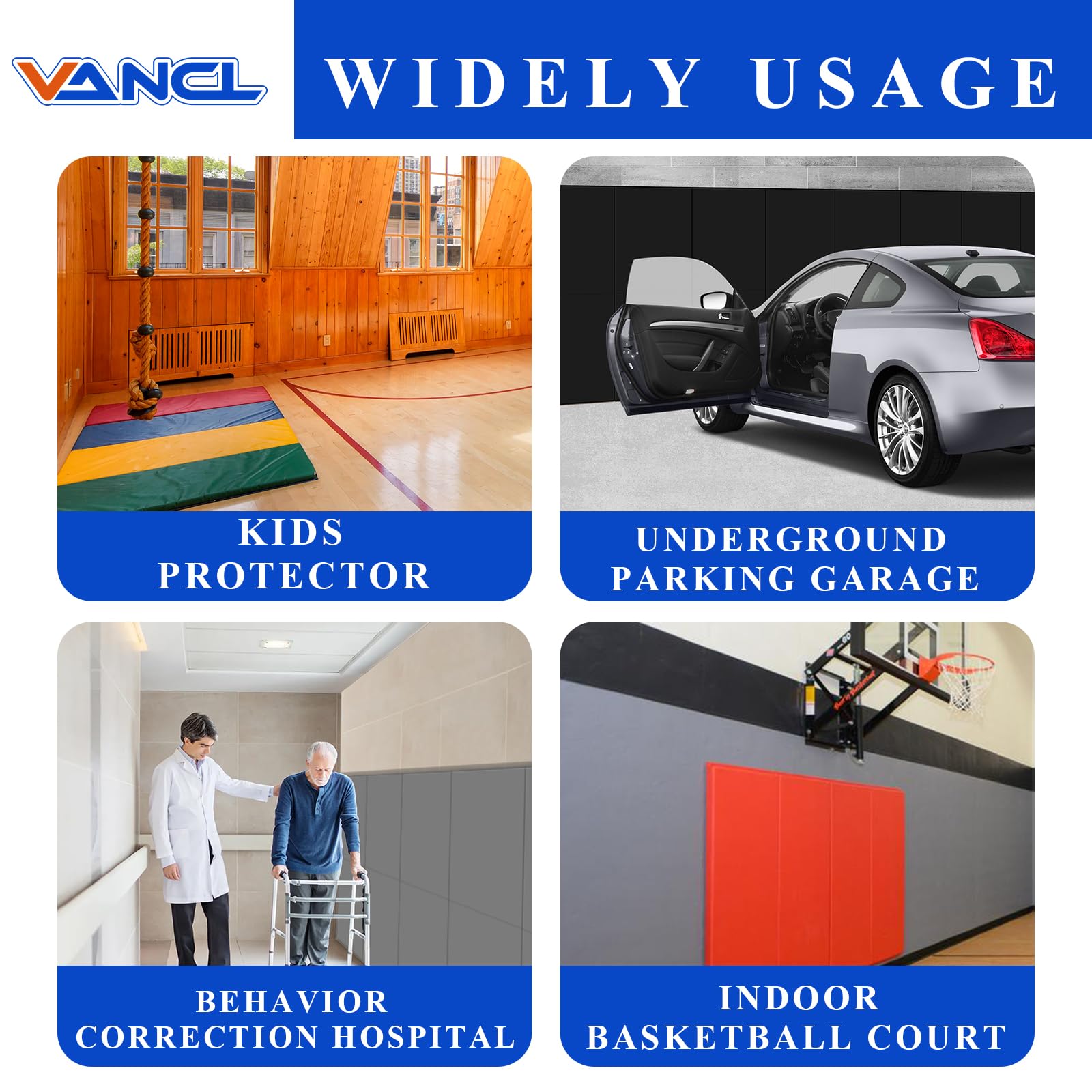 VANCL wall padding in a child playroom emphasizes safety and cushioning.