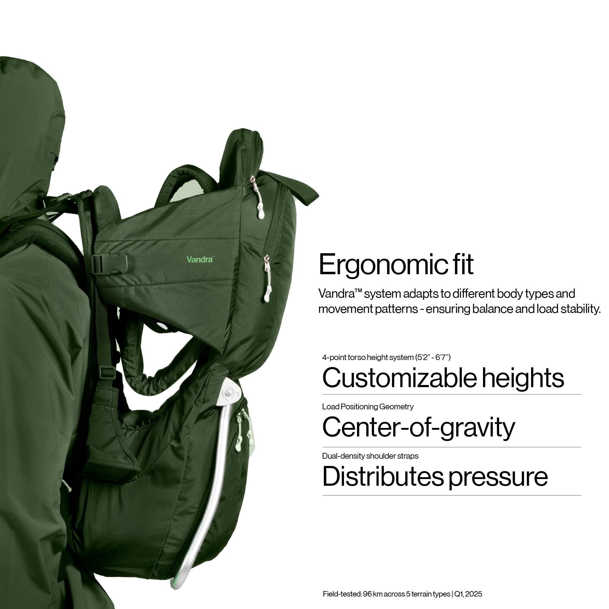 Vandra Forest foldable frame for compact travel storage