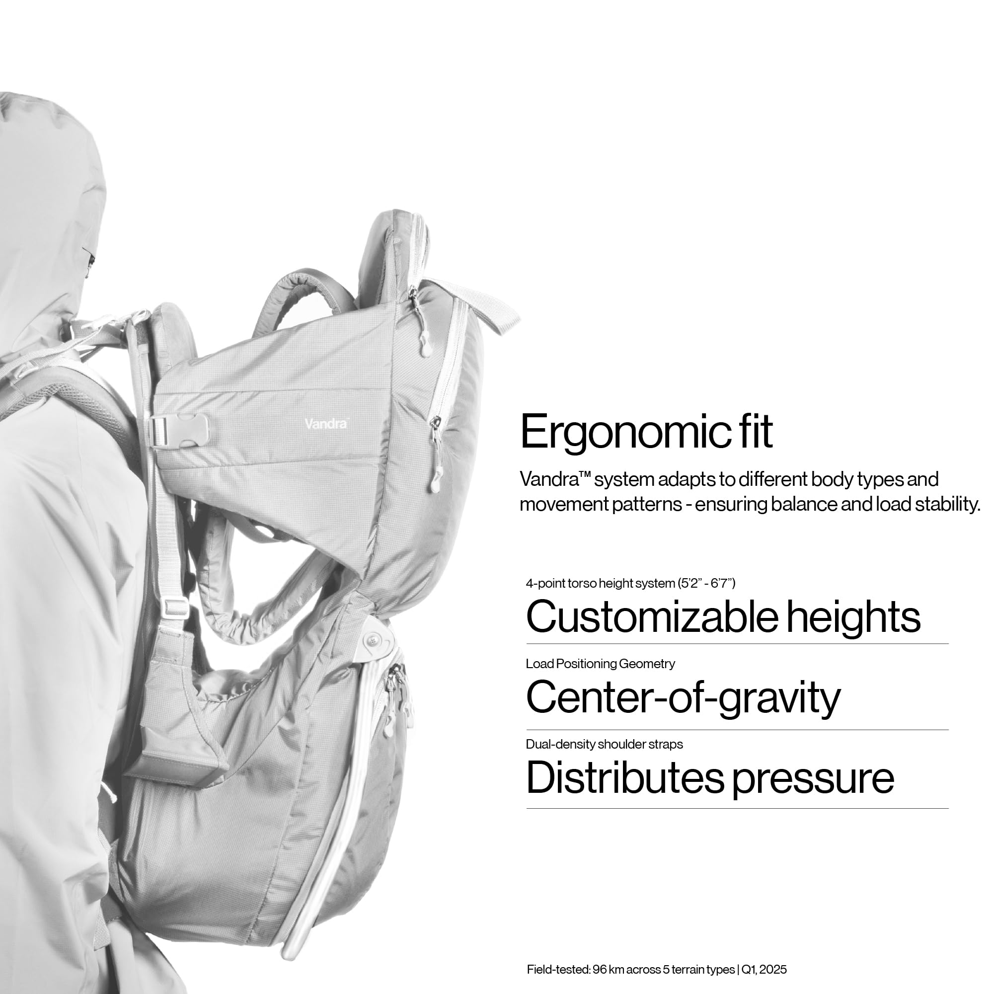 Vandra Glacier dust bag and Alu-Tag image shows included accessories