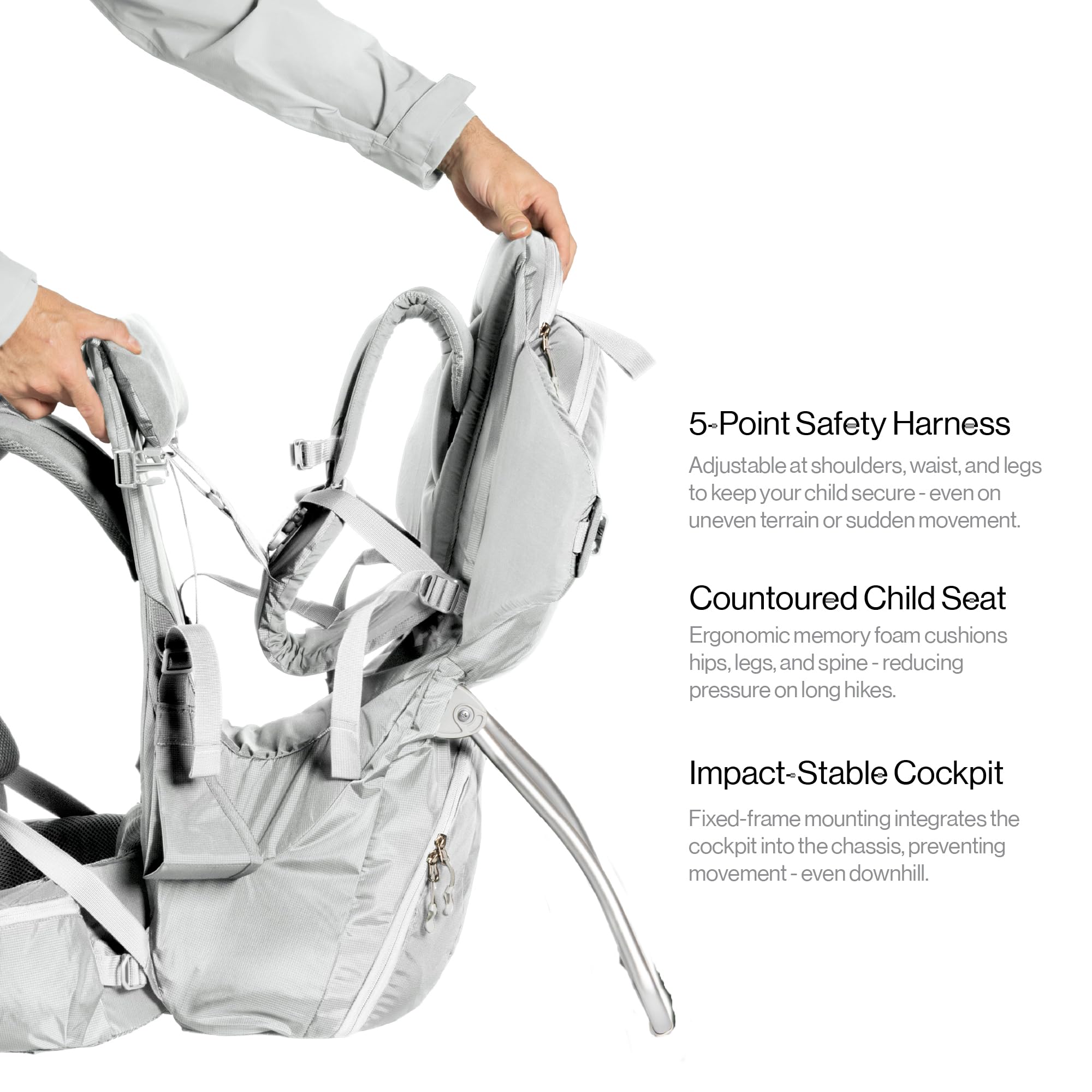 Vandra Glacier folded frame travel demonstrates compact storage