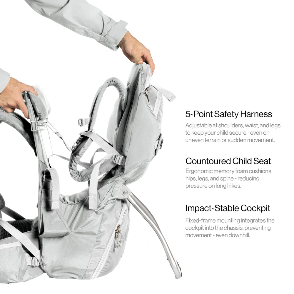Vandra Glacier folded frame travel demonstrates compact storage