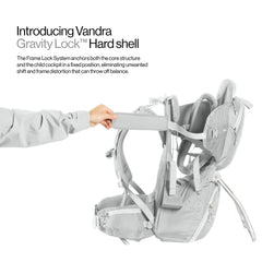 Vandra Glacier gravity-lock-frame closeup emphasizing stability on uneven terrain