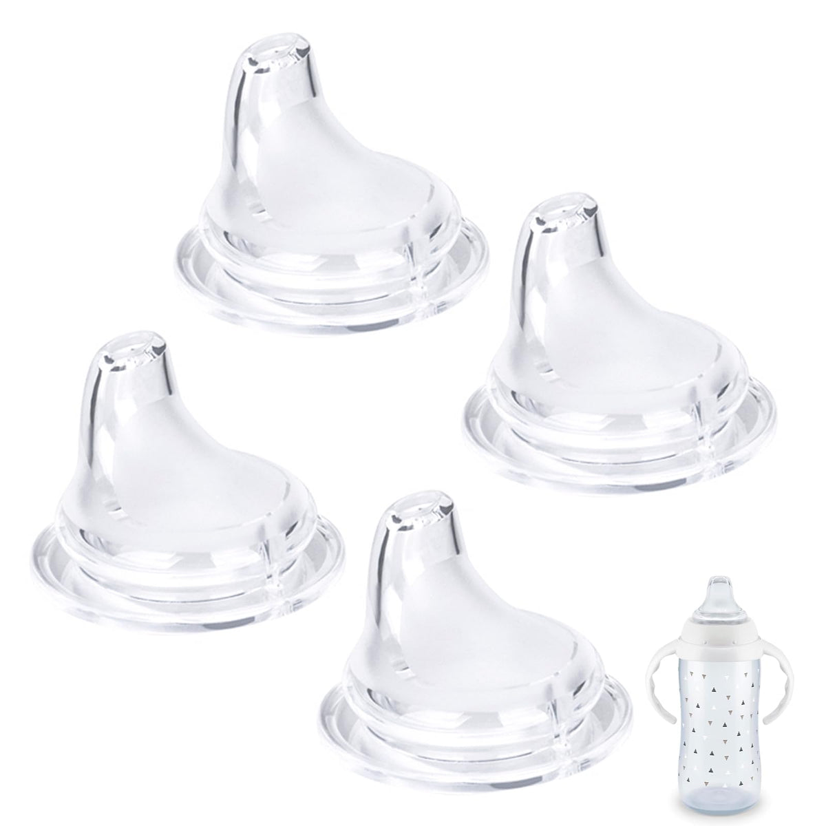 VANEST replacement spout for NUK Learner Cup with medium-flow silicone for easy sipping.