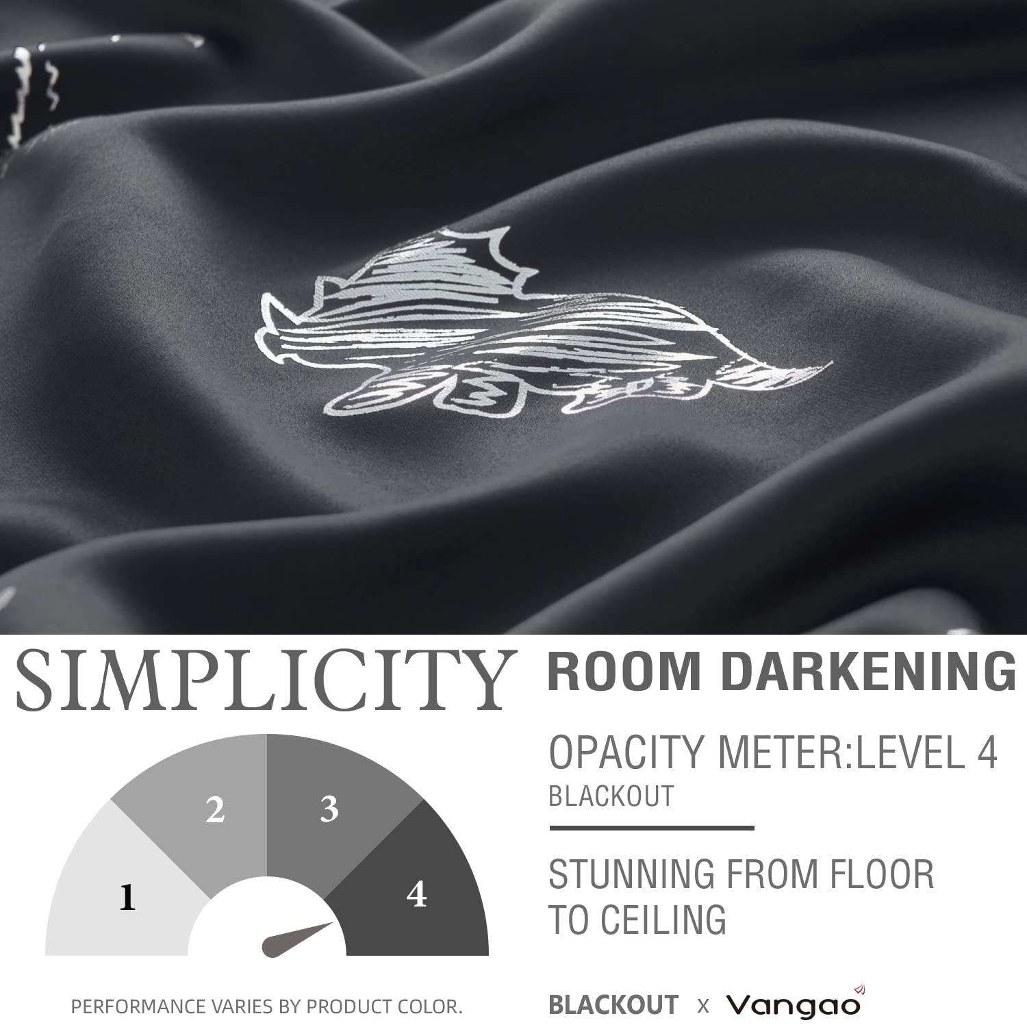 Vangao thermal insulated curtains help maintain room privacy and comfort.