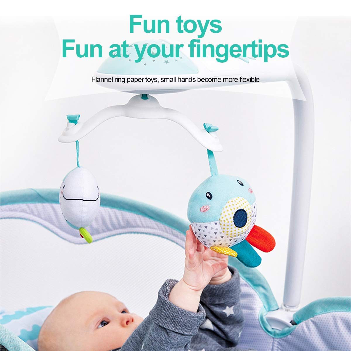Vannetgo vibrating function adds gentle motion for soothing