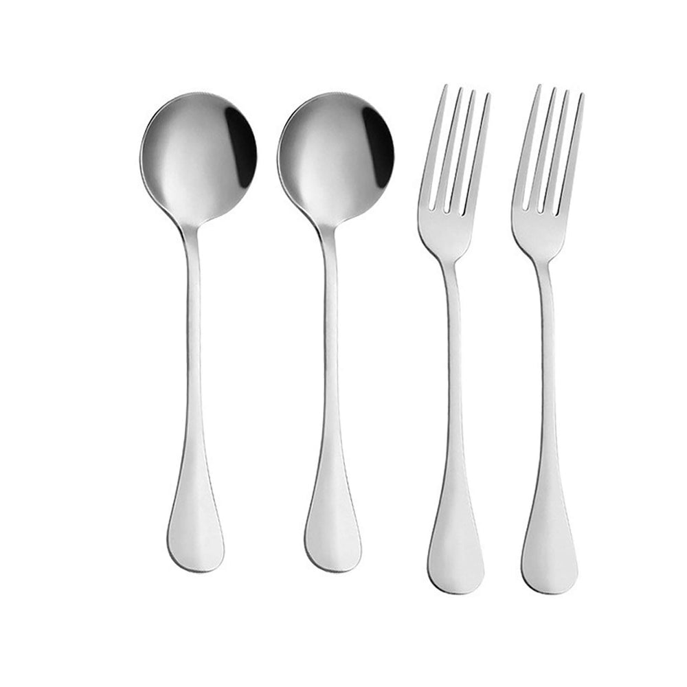 VANRA children flatware two spoons with comfortable reach for small hands.