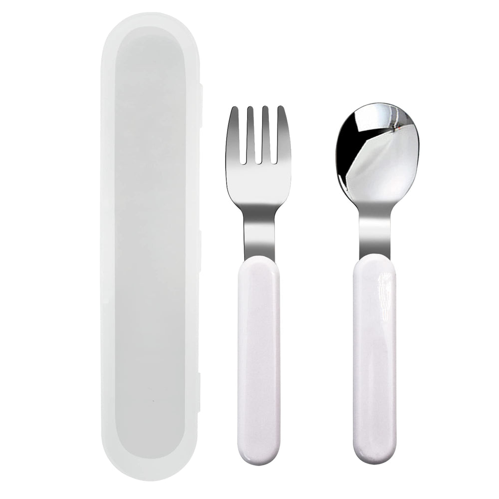 VANRA kids flatware fork 5.2in designed for easy self-feeding on the go.