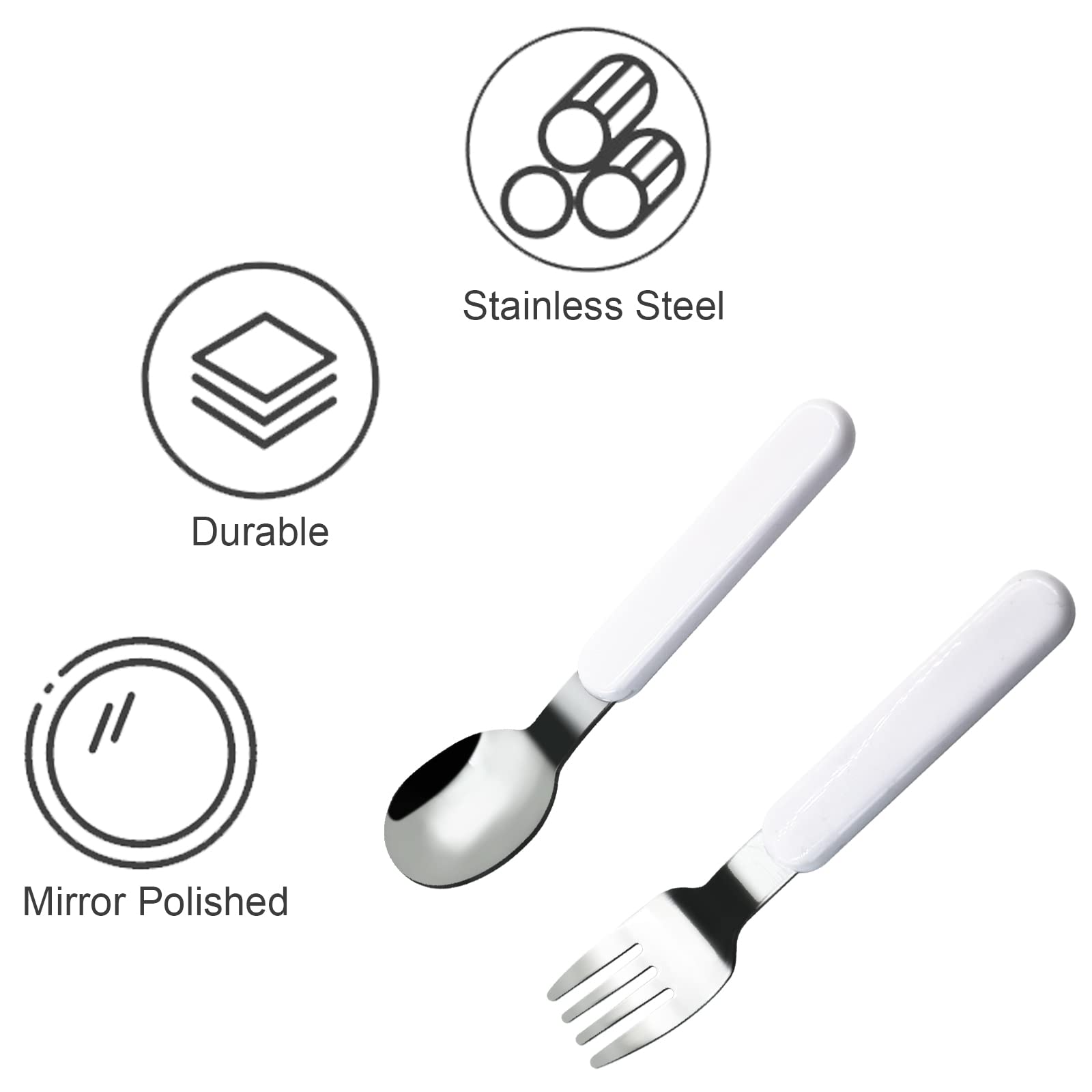 VANRA kids flatware spoon 5.2in perfect for soups and snacks at school.