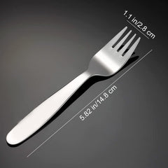 VANRA kids forks close-up edge showing rounded tips for safe self-feeding