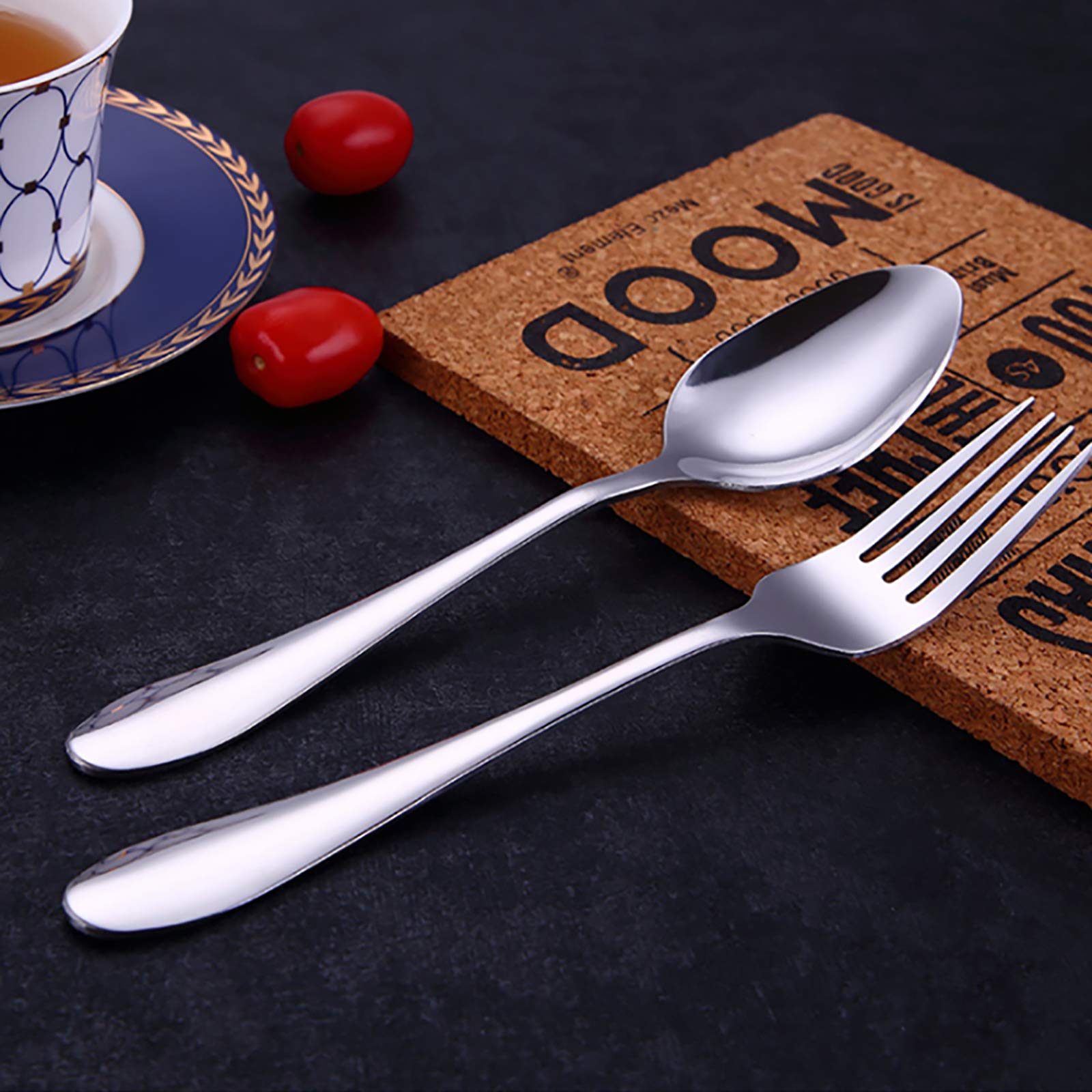 VANRA mirror-polish kids forks, elegant design for formal and daily use.
