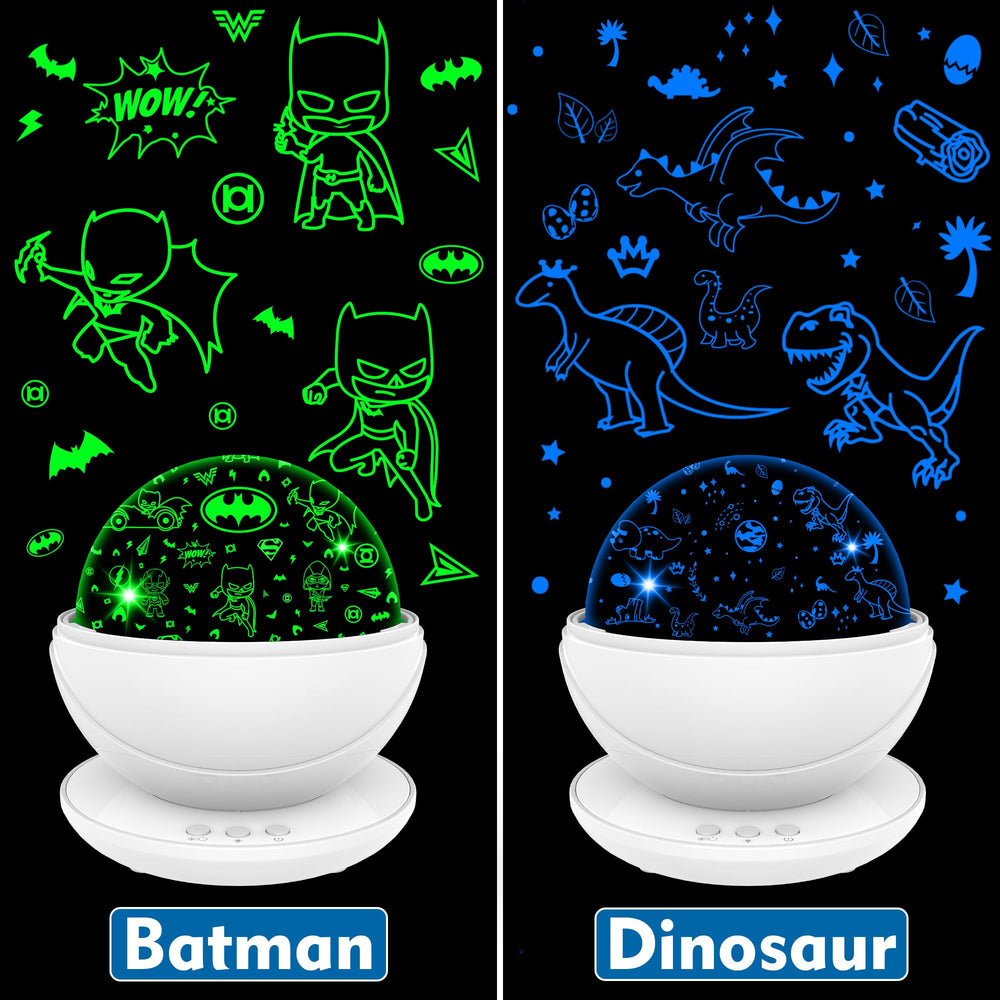 VANSHINIEER dinosaur-themed night-light projection for playful room decor.