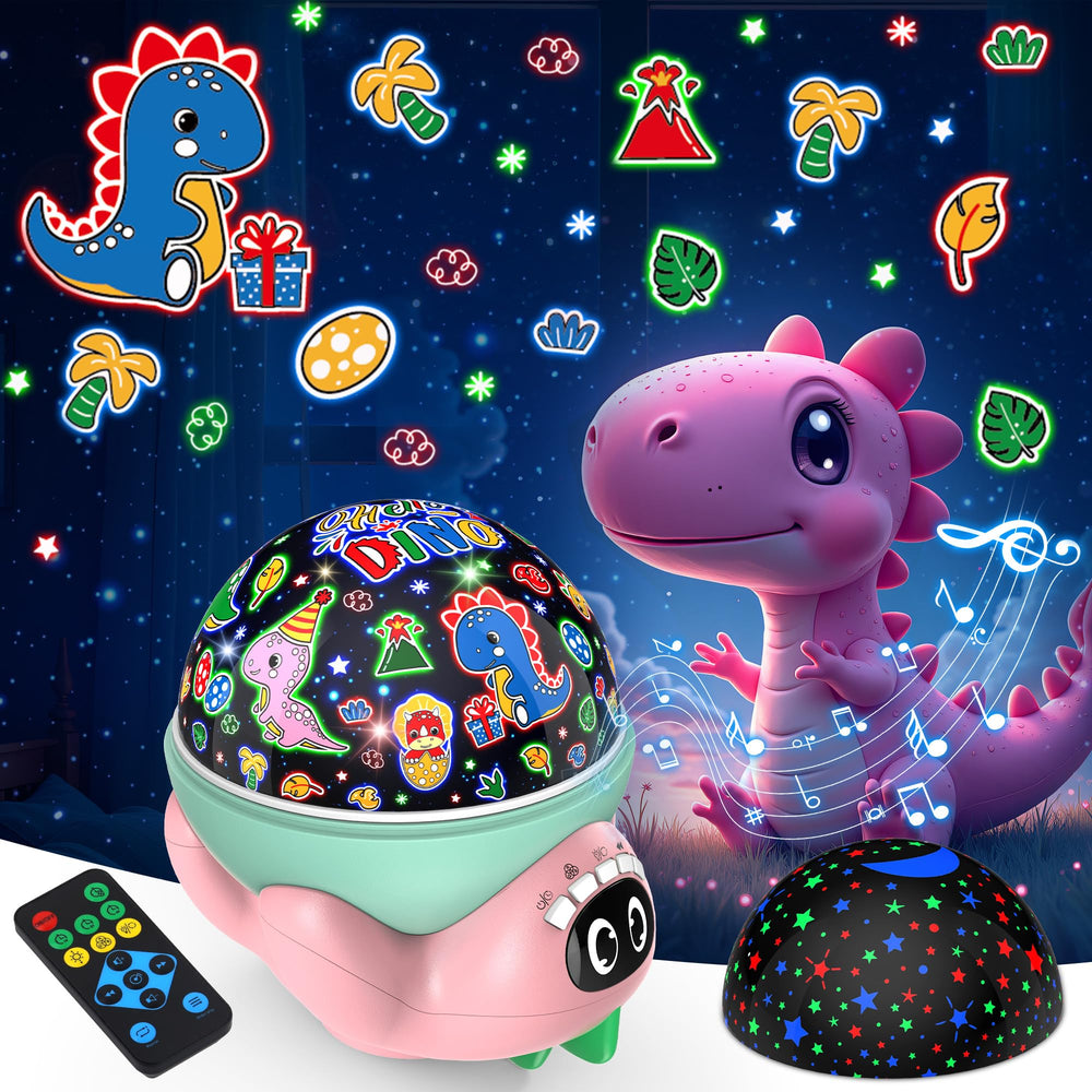 VANSHINIEER pink dinosaur night light emits a comforting bedtime glow for kids