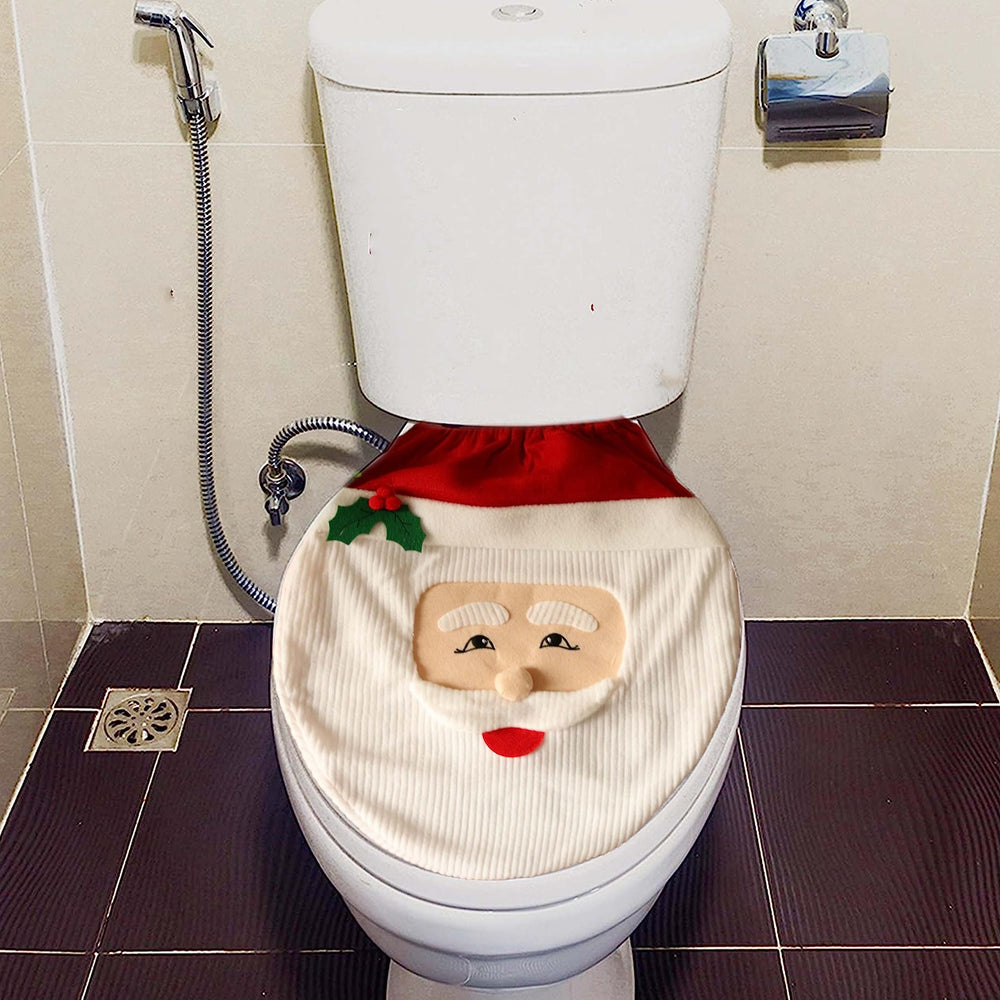 VANTATY Christmas home decor bathroom scene demonstrates quick seasonal spruce-up