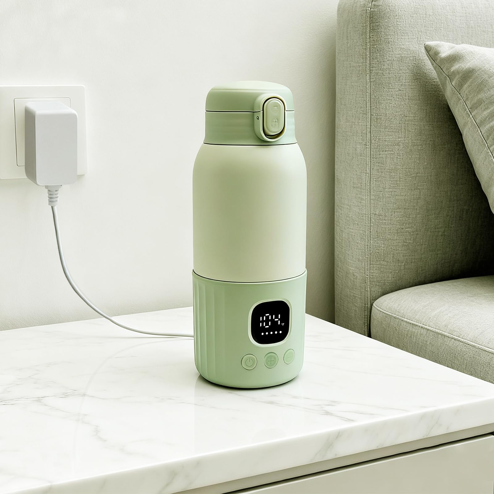 varrisin portable milk warmer front view for on-the-go feeds