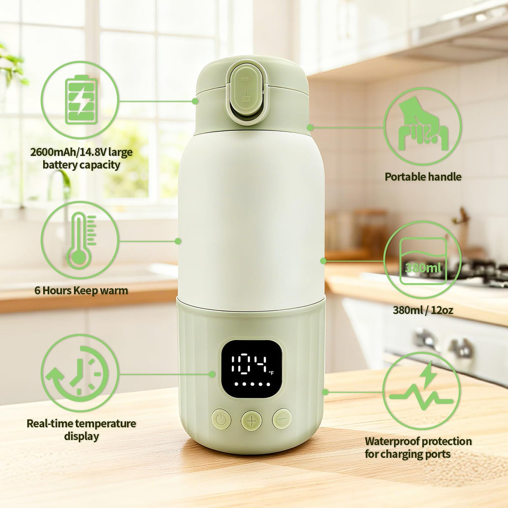 varrisin portable milk warmer LED display shows precise temperature control