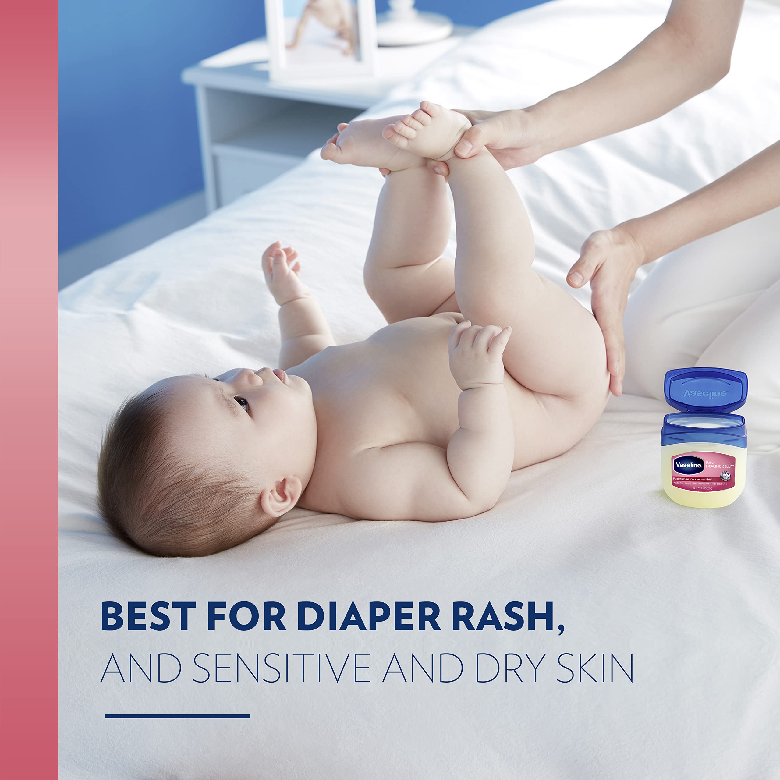 Vaseline Baby Petroleum Jelly two-pack on display for convenient supply.