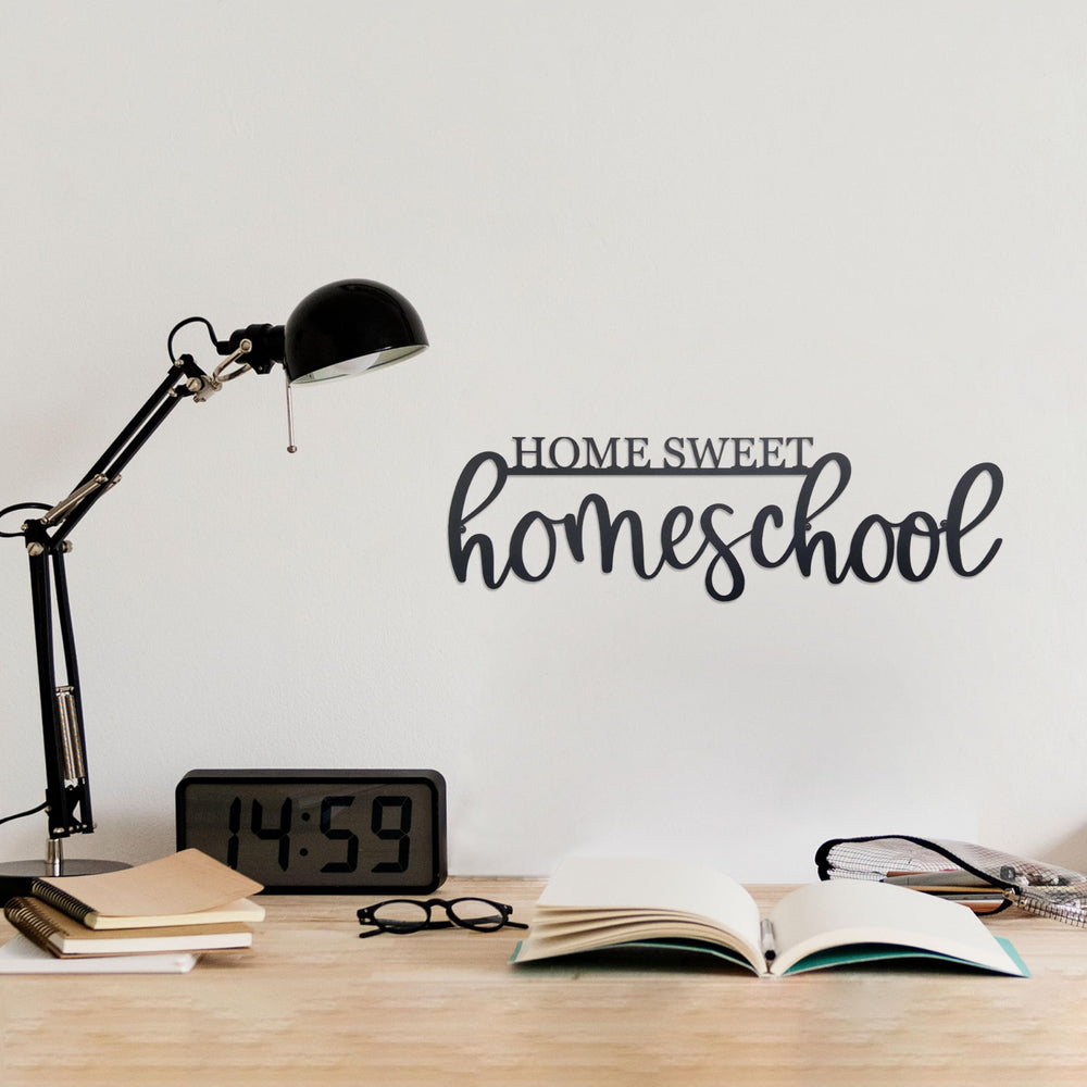 Vausart Home Sweet Homeschool black-painted option ready to display immediately.