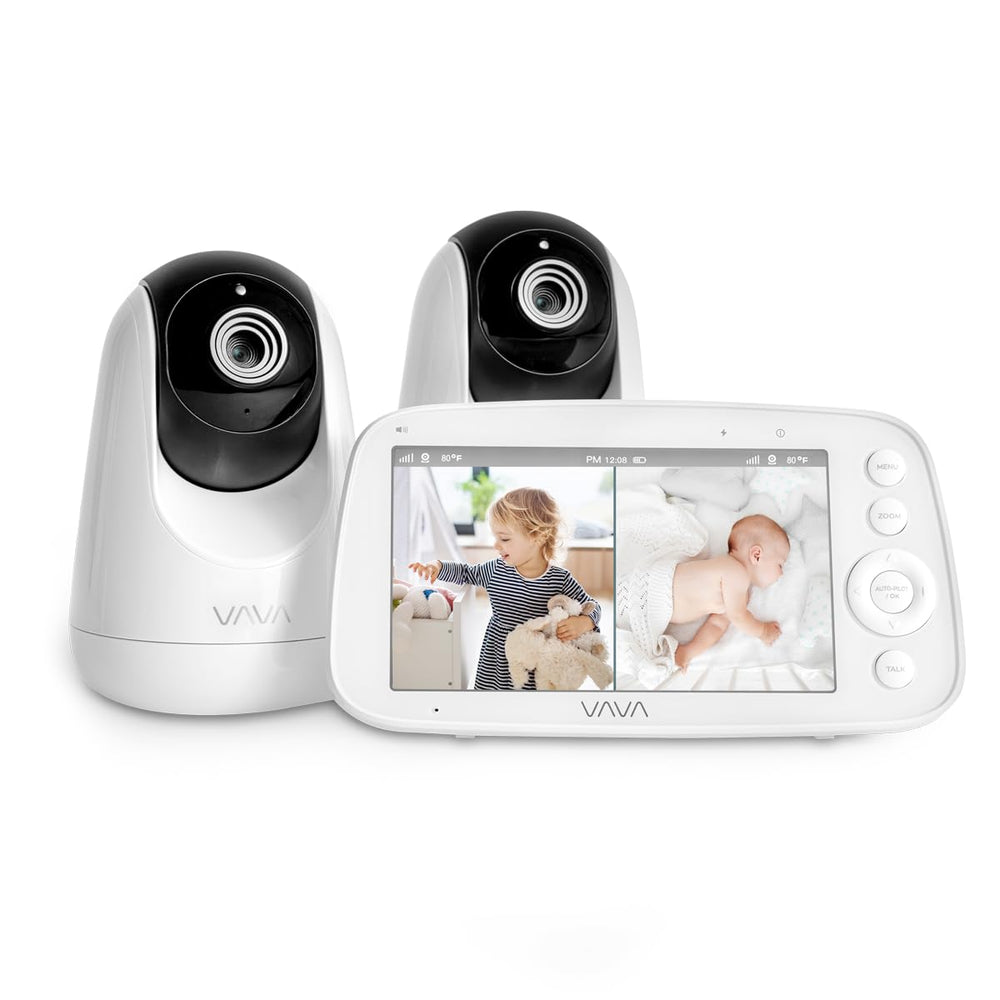 VAVA Baby Monitor Split Screen shows two feeds for monitoring two rooms at once.