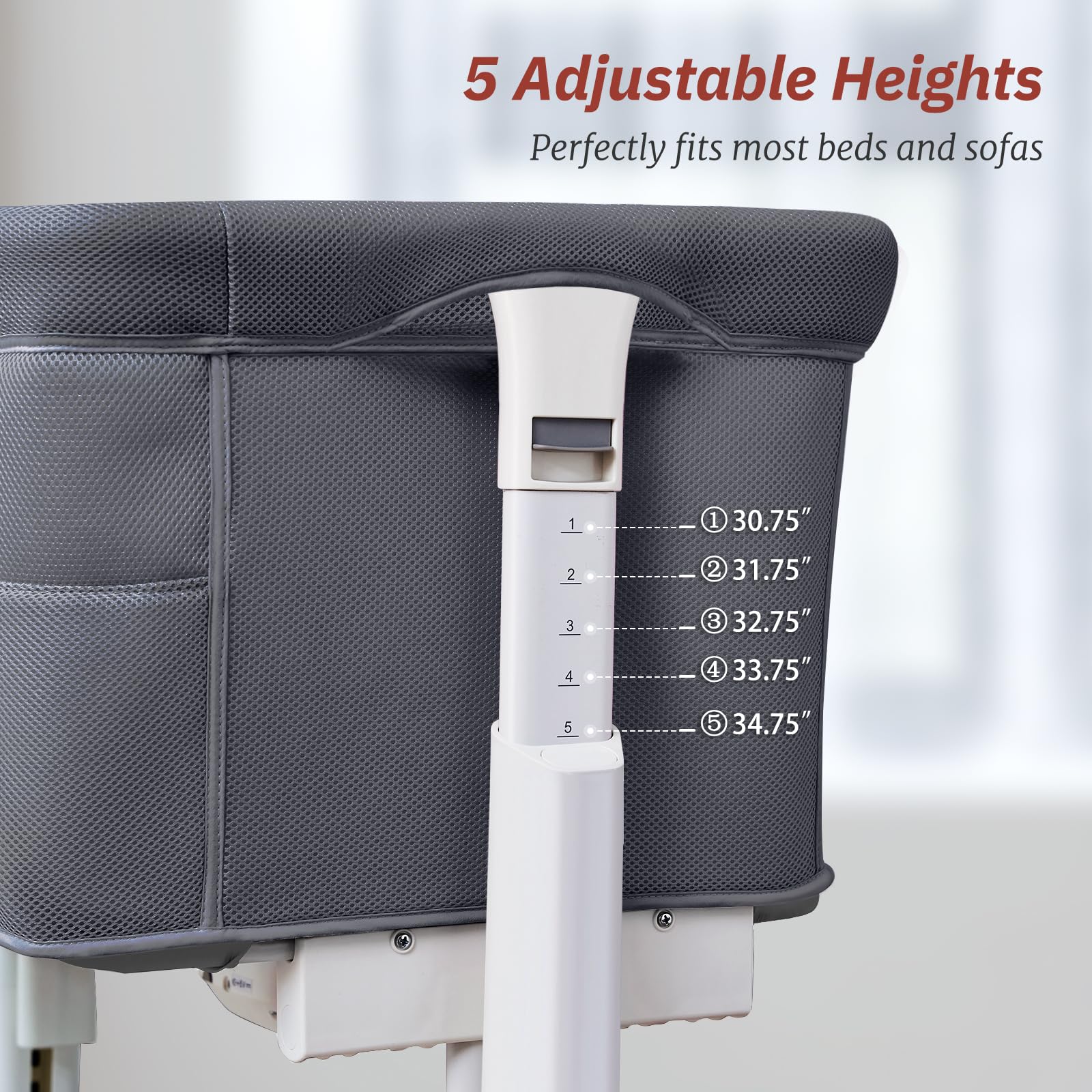 VaVaSoo 360-degree wheels allow silent, flexible room rearrangement.
