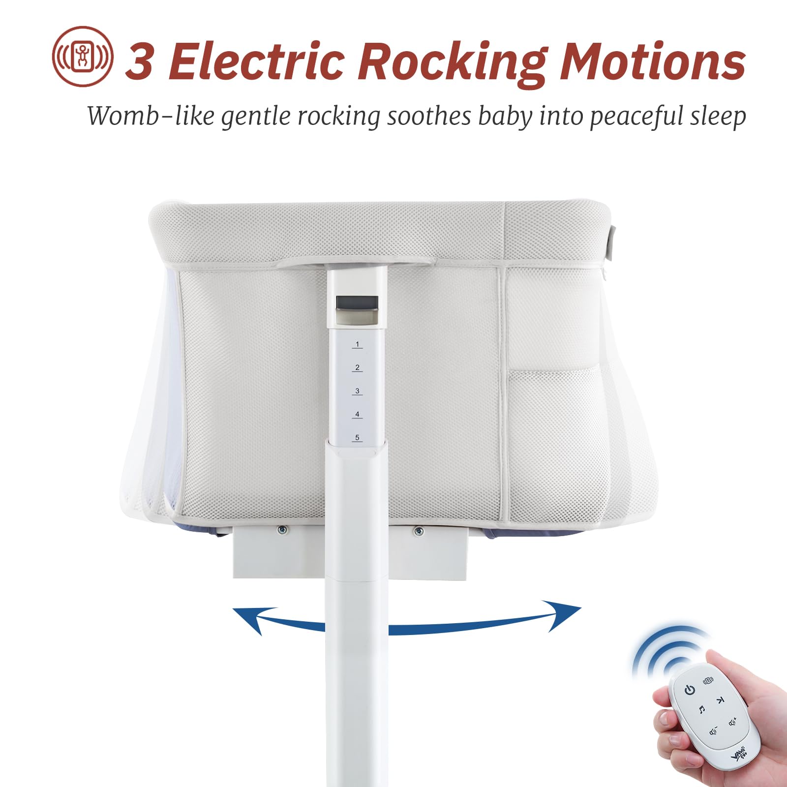 VaVaSoo baby side sleeper with removable guardrail for seamless bed sharing transitions.