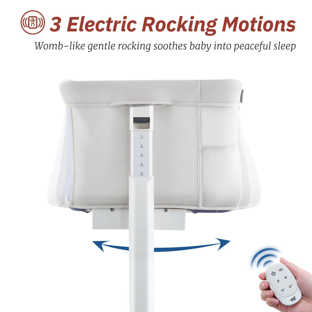 VaVaSoo baby side sleeper with removable guardrail for seamless bed sharing transitions.