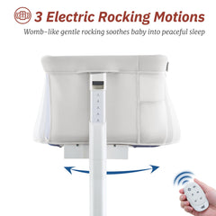 VaVaSoo baby side sleeper with removable guardrail for seamless bed sharing transitions.