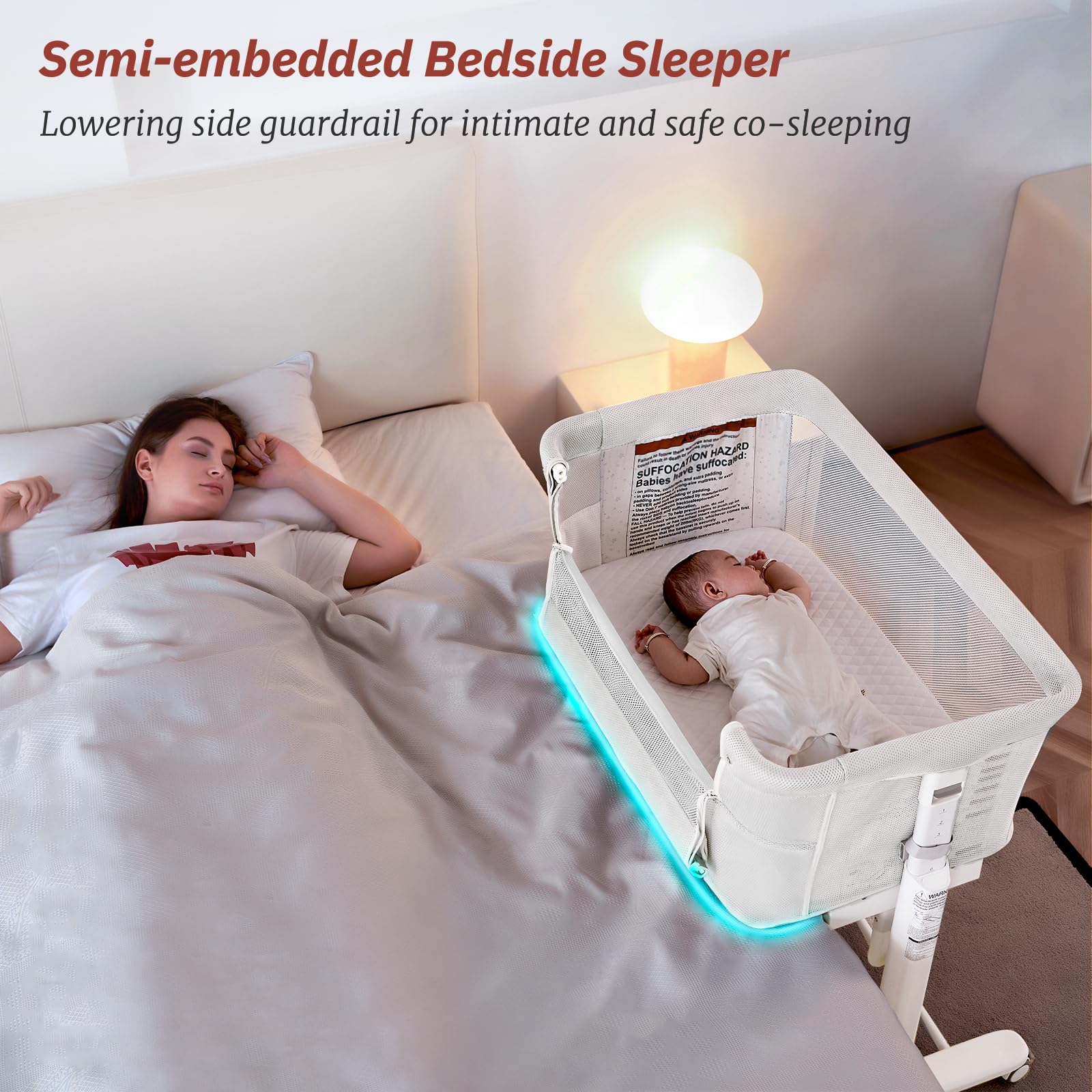 VaVaSoo baby sleeping environment close-up highlighting sturdy construction and ventilation.
