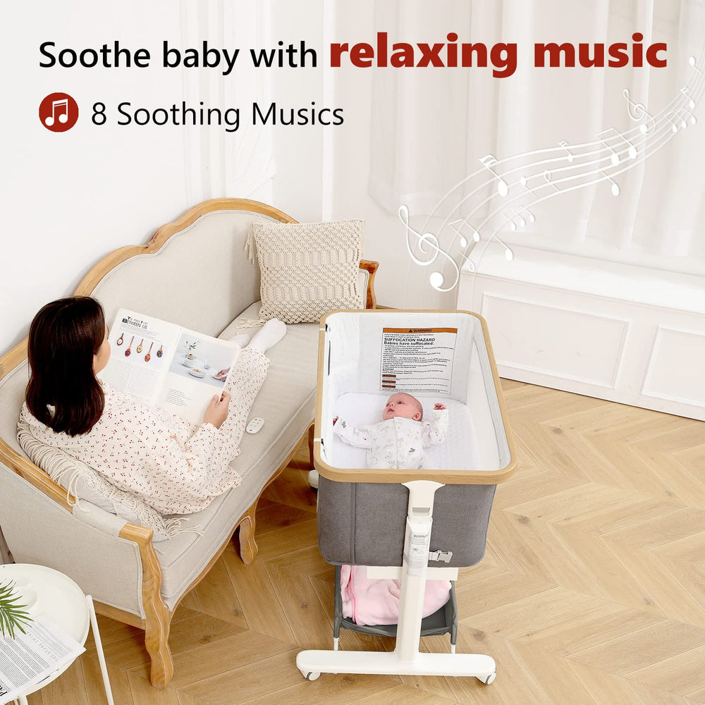VaVaSoo remote-controlled rocking motion offering three speeds for gentle comforting sway.
