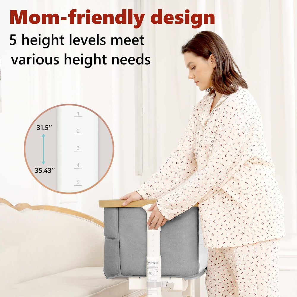 VaVaSoo rocking bassinet mattress-sheet illustrates cozy sleep surface with fitted sheet.