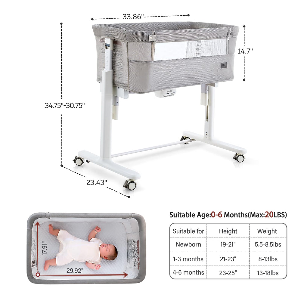 VaVaSoo aluminum frame provides a secure resting space for baby.