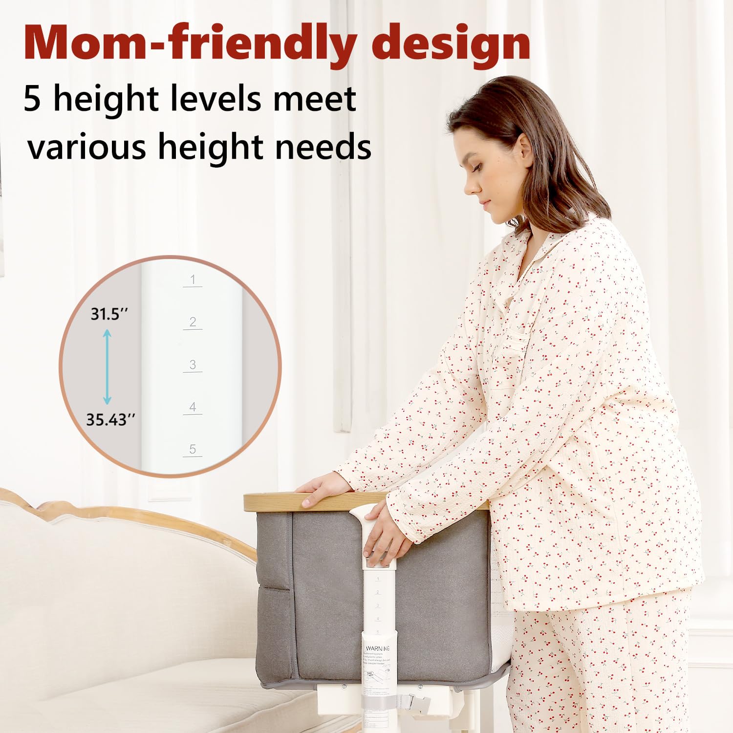 VaVaSoo wheels with locks ensure stable positioning during sleep.