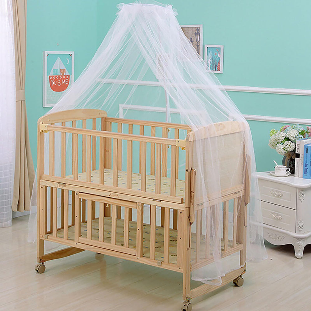 Vawolecy universal crib net dome lace-detail closeup