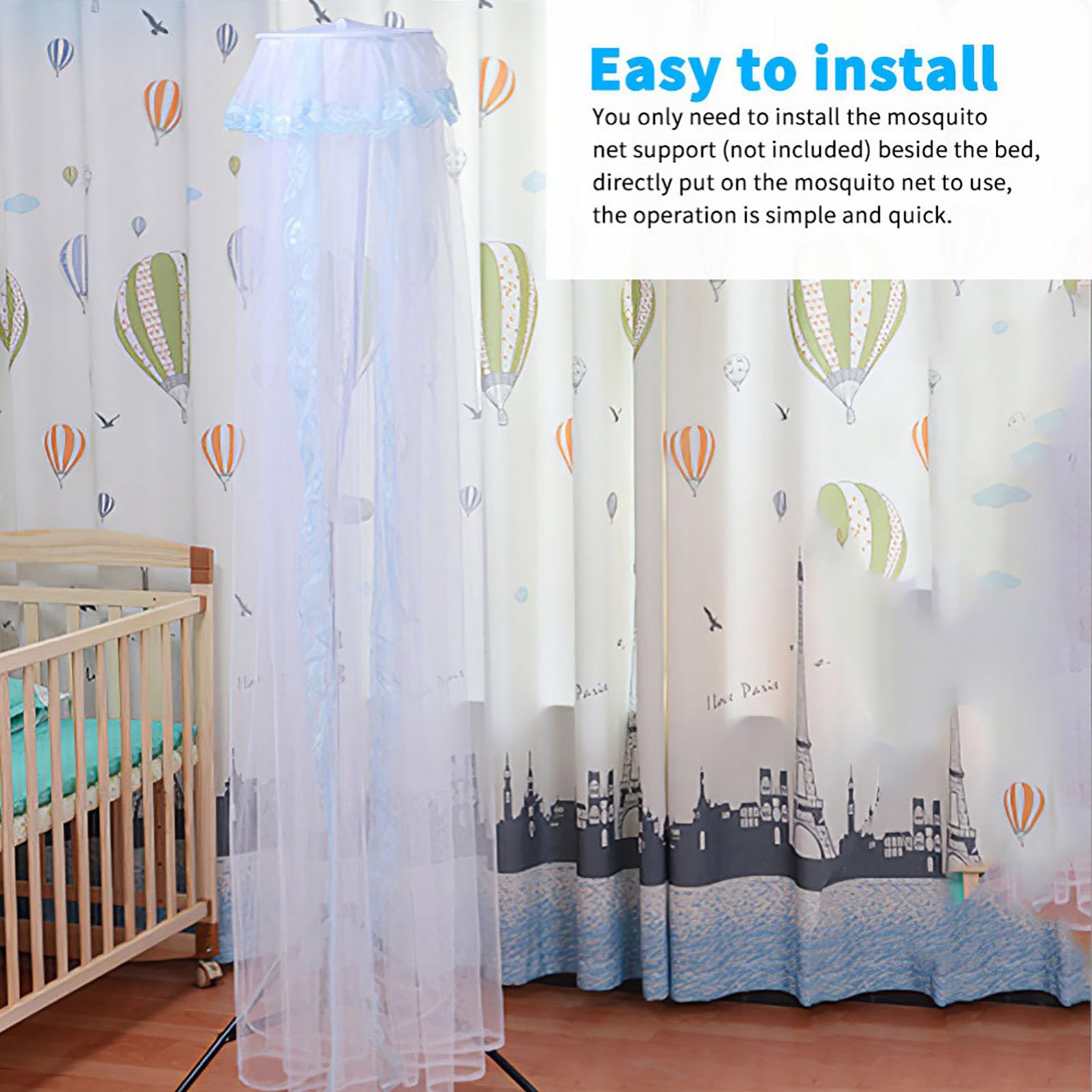 Vawolecy universal crib net dome-washable for easy cleaning