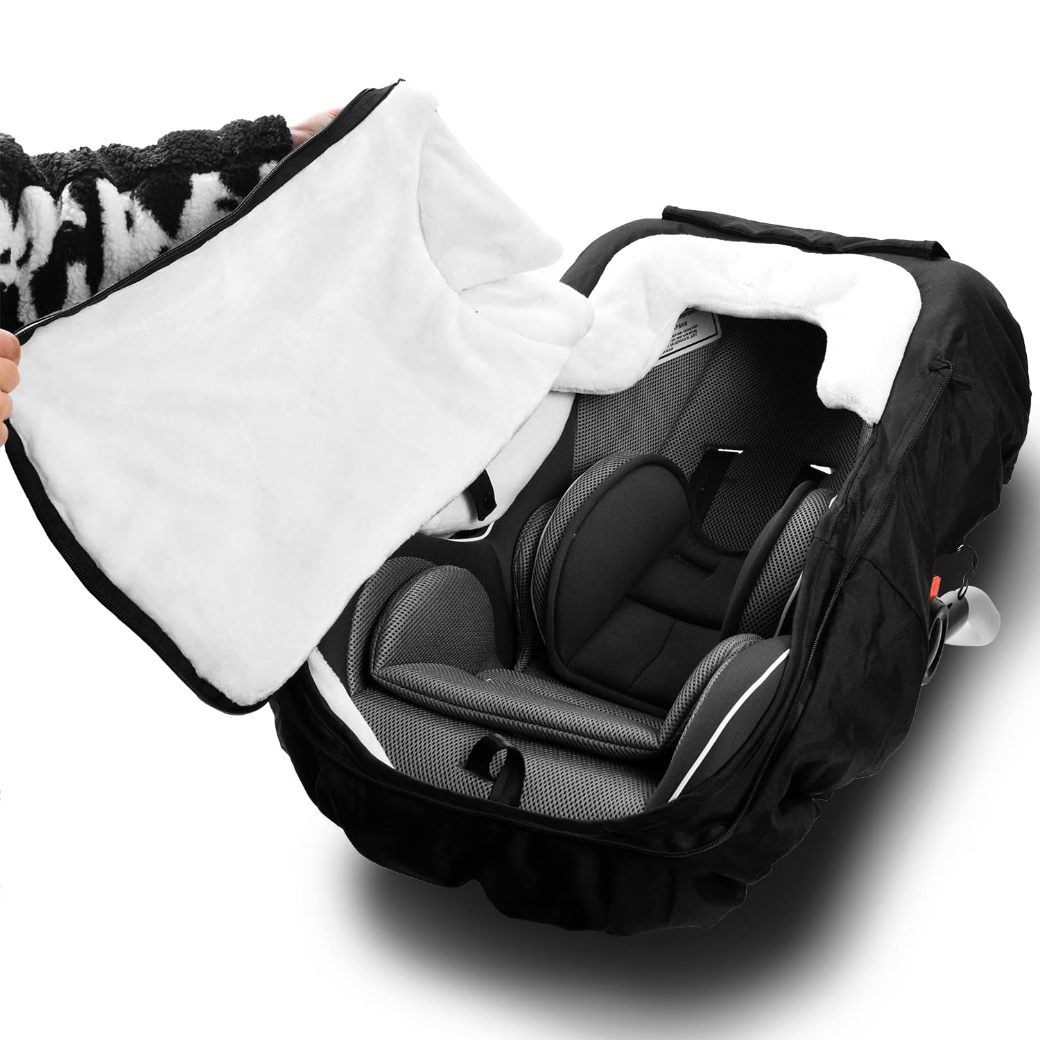 Vaxaape zip-off front flap allows full access to your baby