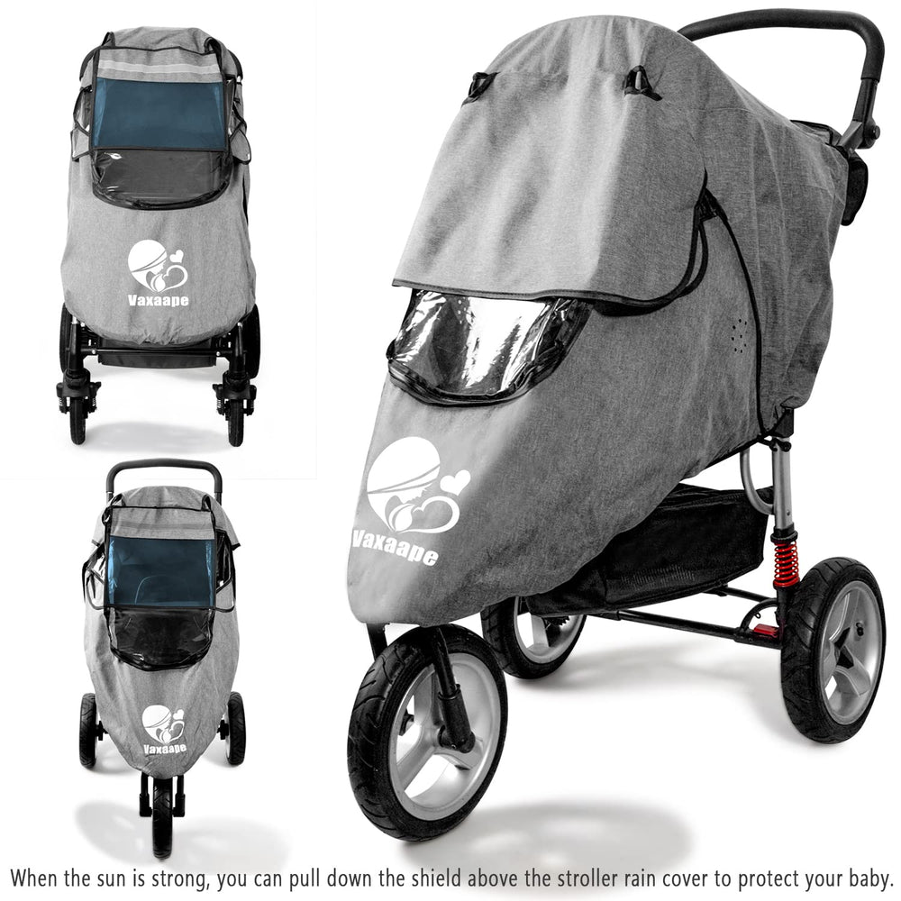 Vaxaape see-through window for quick baby checks while sheltered in rain cover