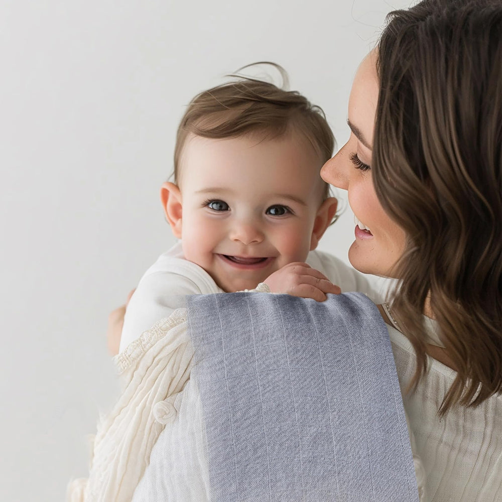Vaytong Muslin Swaddle blanket — versatile 3-pack option for easy rotation and on-the-go comfort.