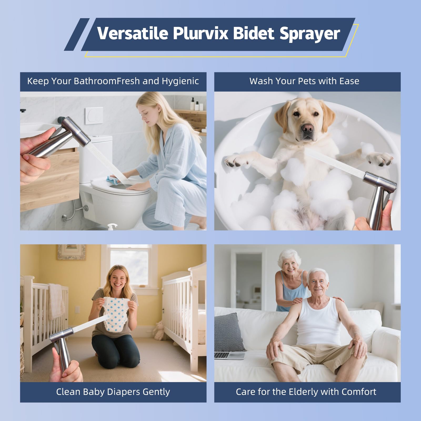 Vayzluiy diaper sprayer kit for cloth diaper cleaning and bathroom tasks.