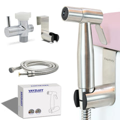 Vayzluiy handheld bidet sprayer with brass valve for durable, leak-free performance.