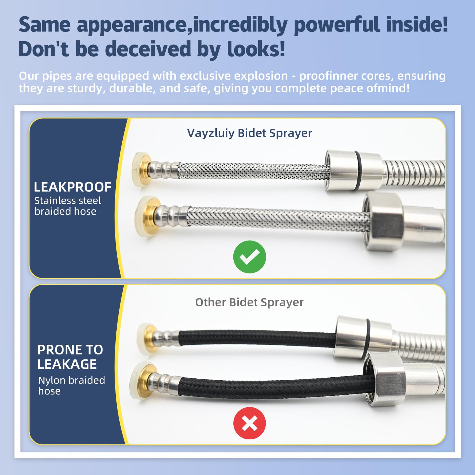 Vayzluiy water flow adjuster lets you choose gentle to powerful spray.