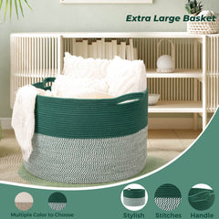 Vazpalas extralarge basket close-up shows soft cotton rope texture.