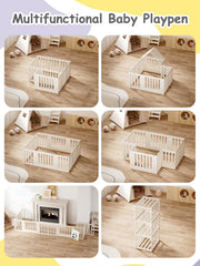 VBABY playpen rectangular setup enables versatile room planning.