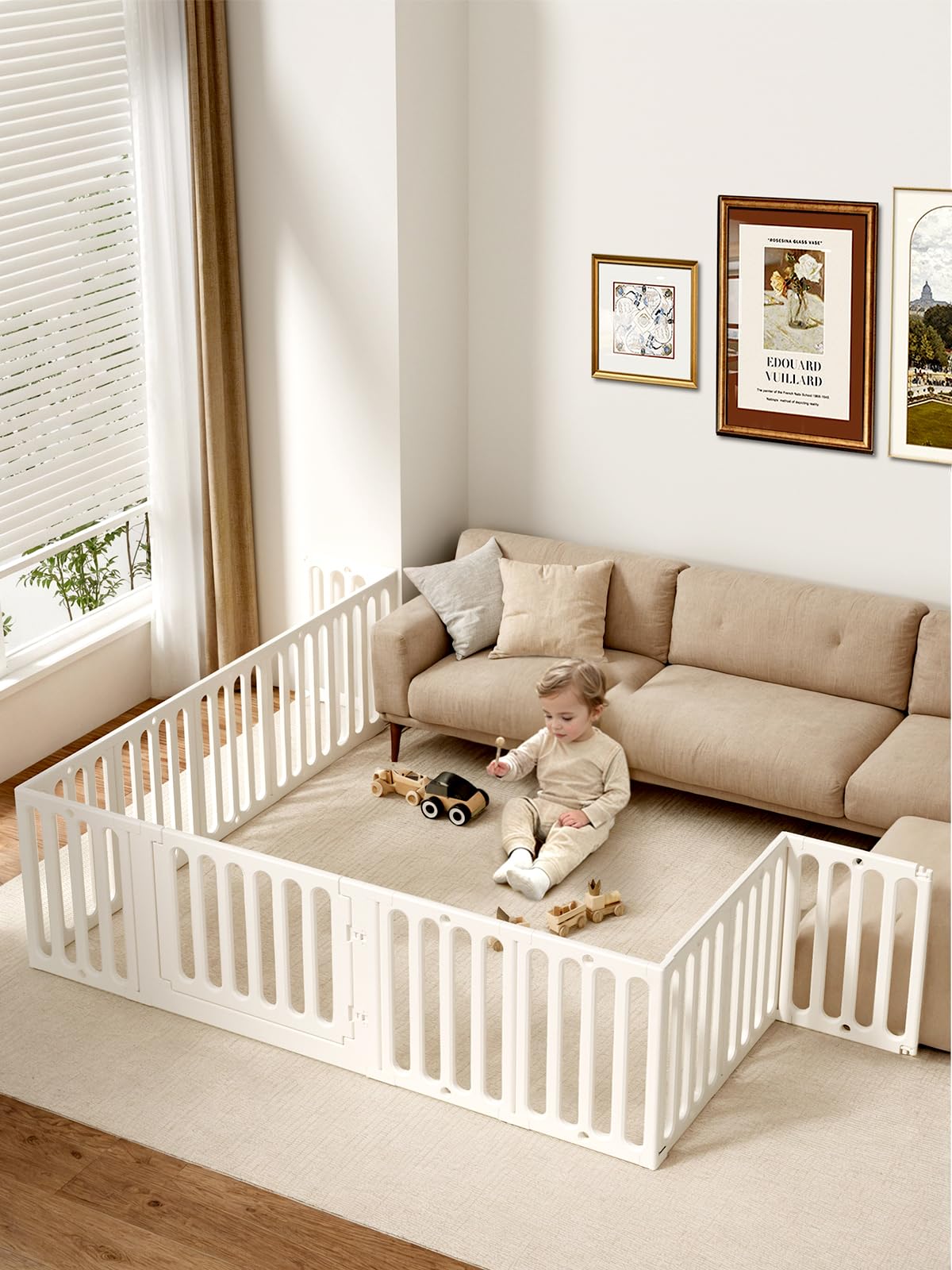 VBABY rounded edges and anti-slip mats reduce bumps.