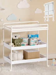 VBABY foldable-changing-table-folded-design saves space for small nurseries.