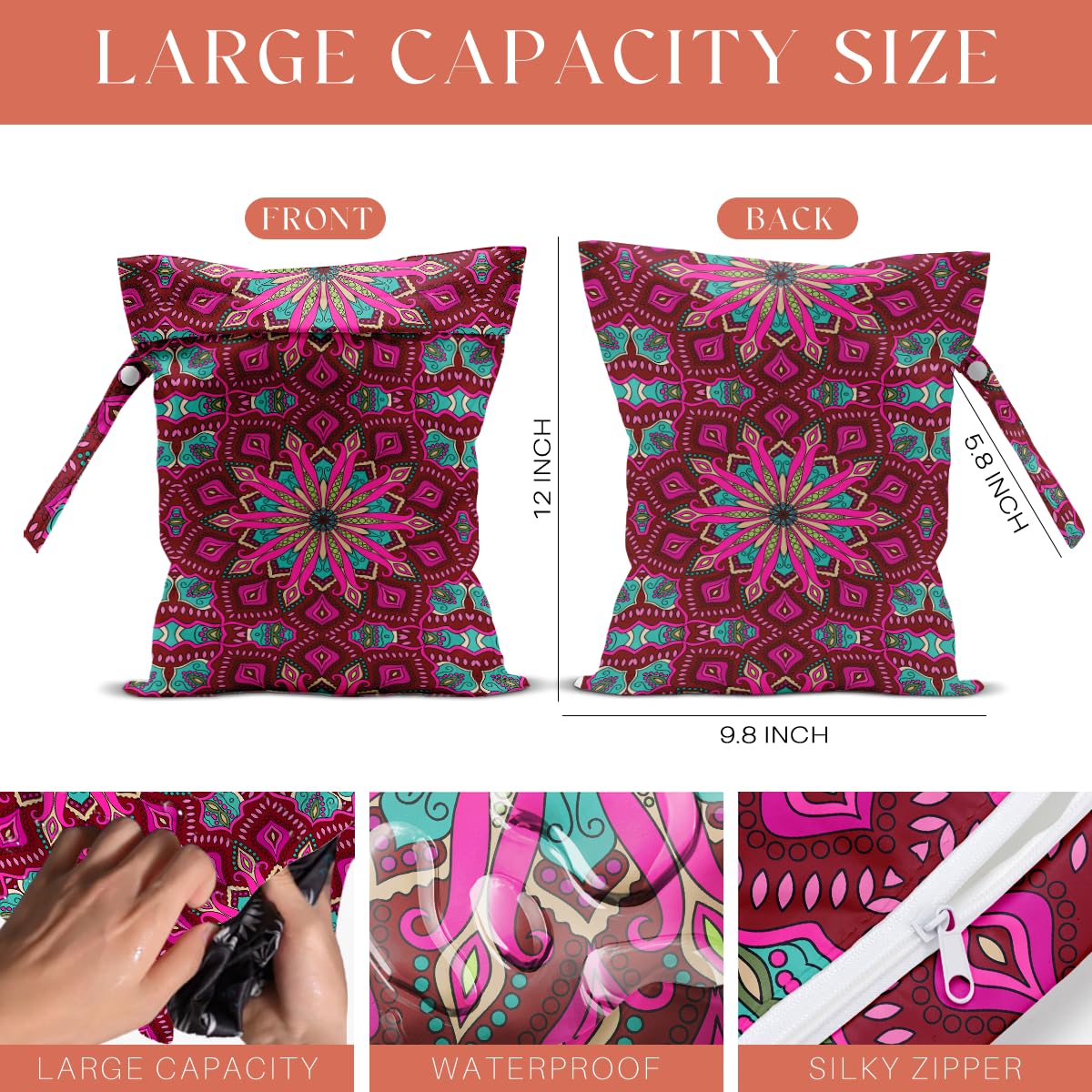 VBCVBGFH wet bag dry-swimwear, keeps dirty clothes separated.